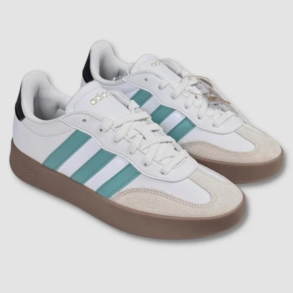 Adidas Barreda Sneakers / Shoes - NEW Womens Size 9 White / Teal - #48897-CL2 - Picture 2 of 6